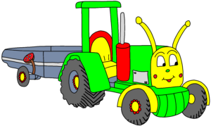 Tractitou ! C'est le tracteur du village ! Il nous aide beaucoup. Il est très costaud et peut tracter beaucoup de poids !
